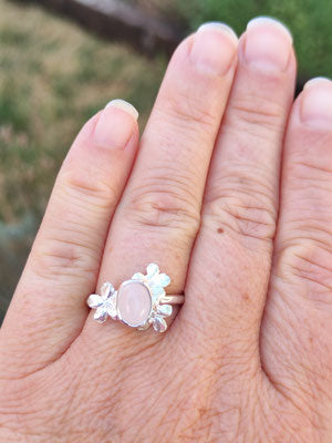 Vergissmeinnicht Ring mit Peridot