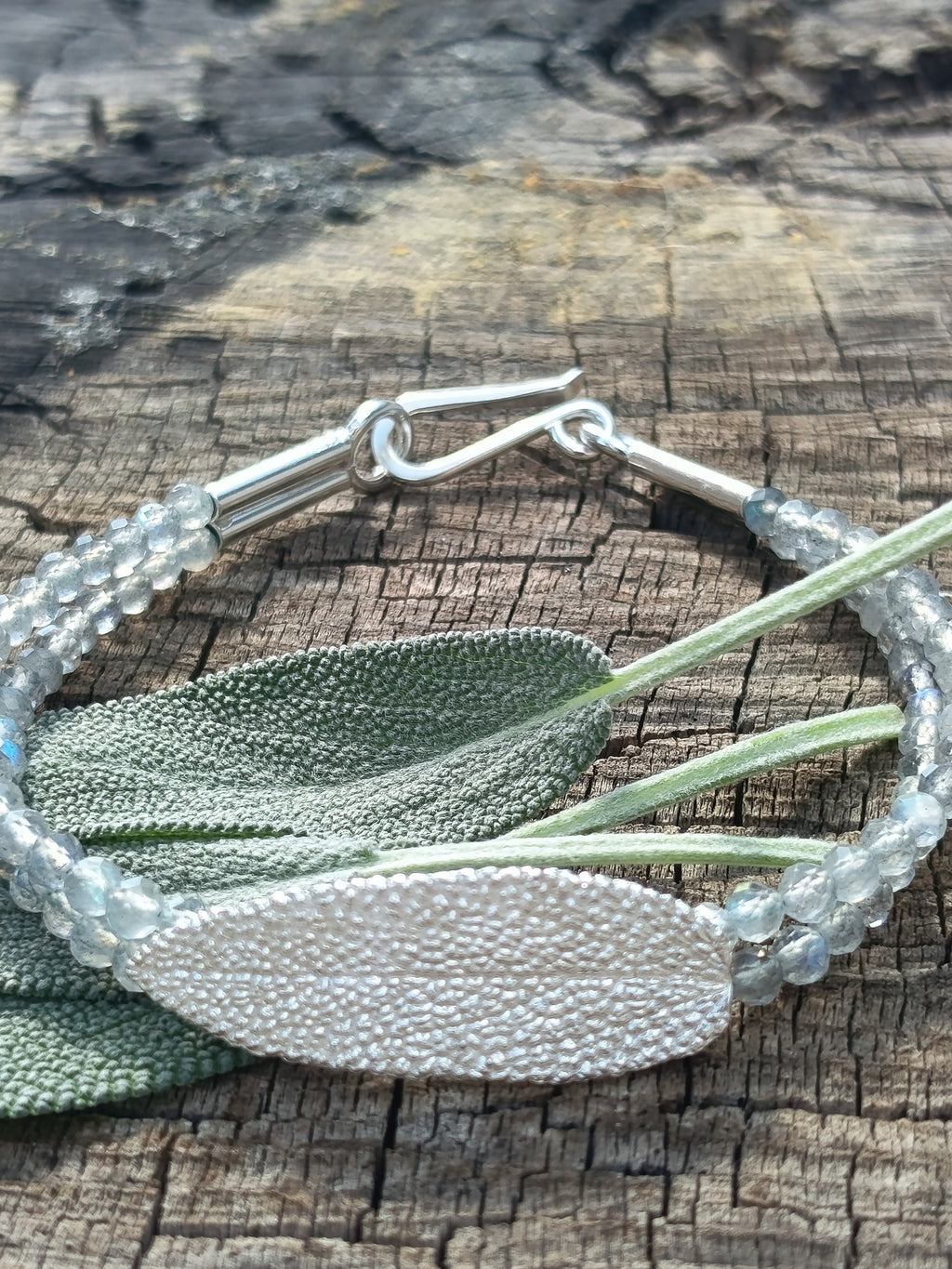 Salbei Armband mit Labradorith