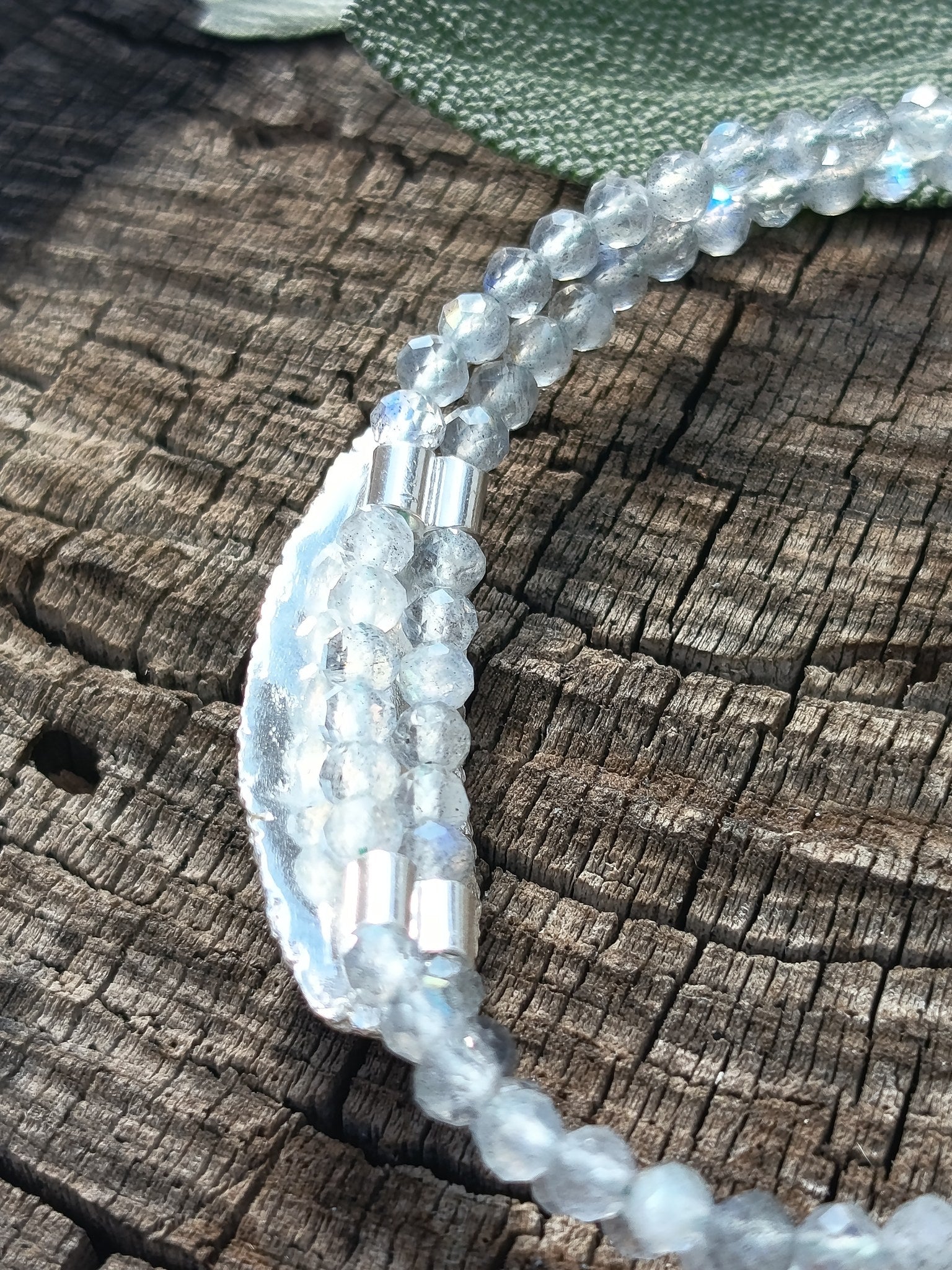 Salbei Armband mit Labradorith