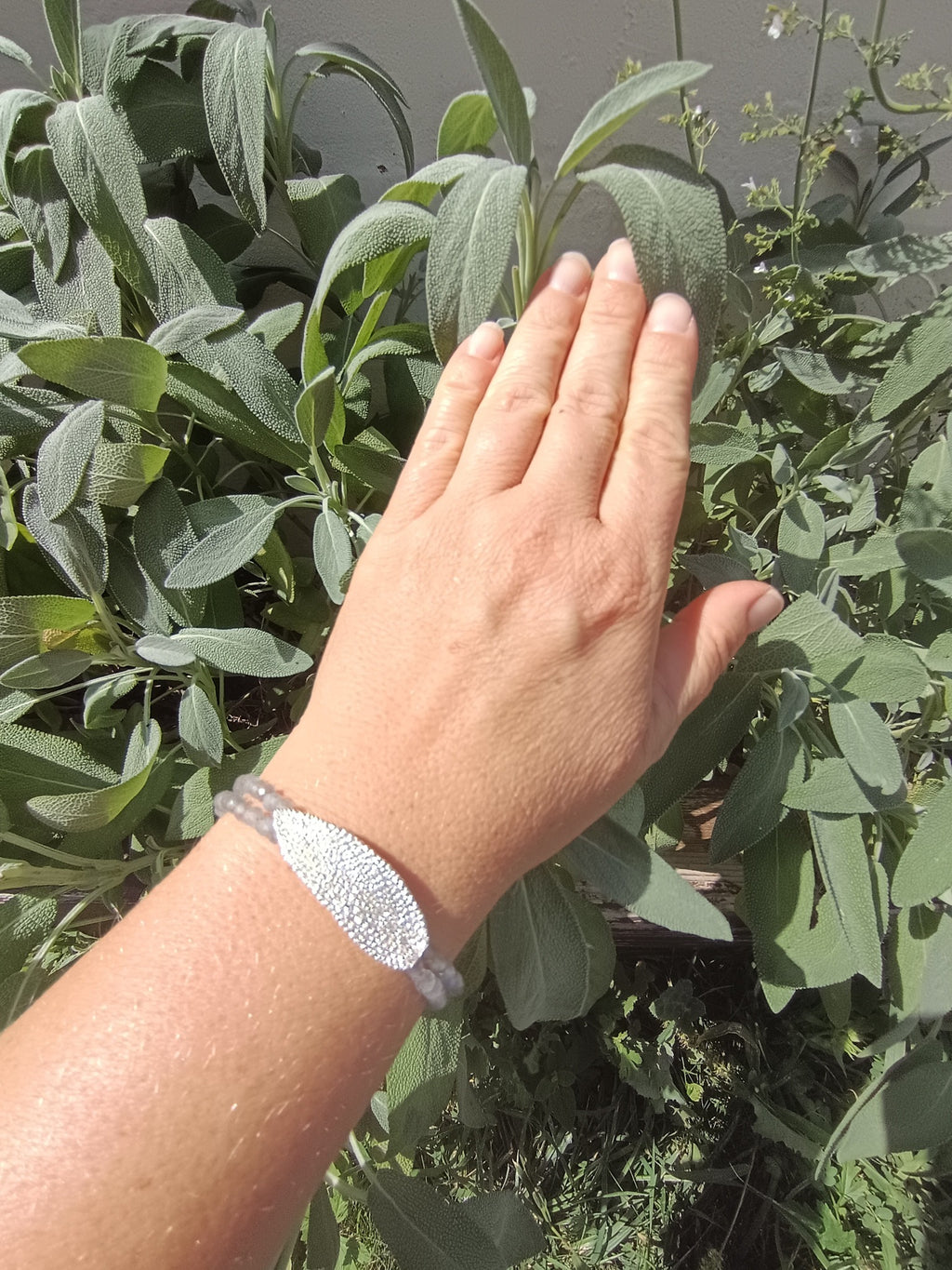Salbei Armband mit Labradorith