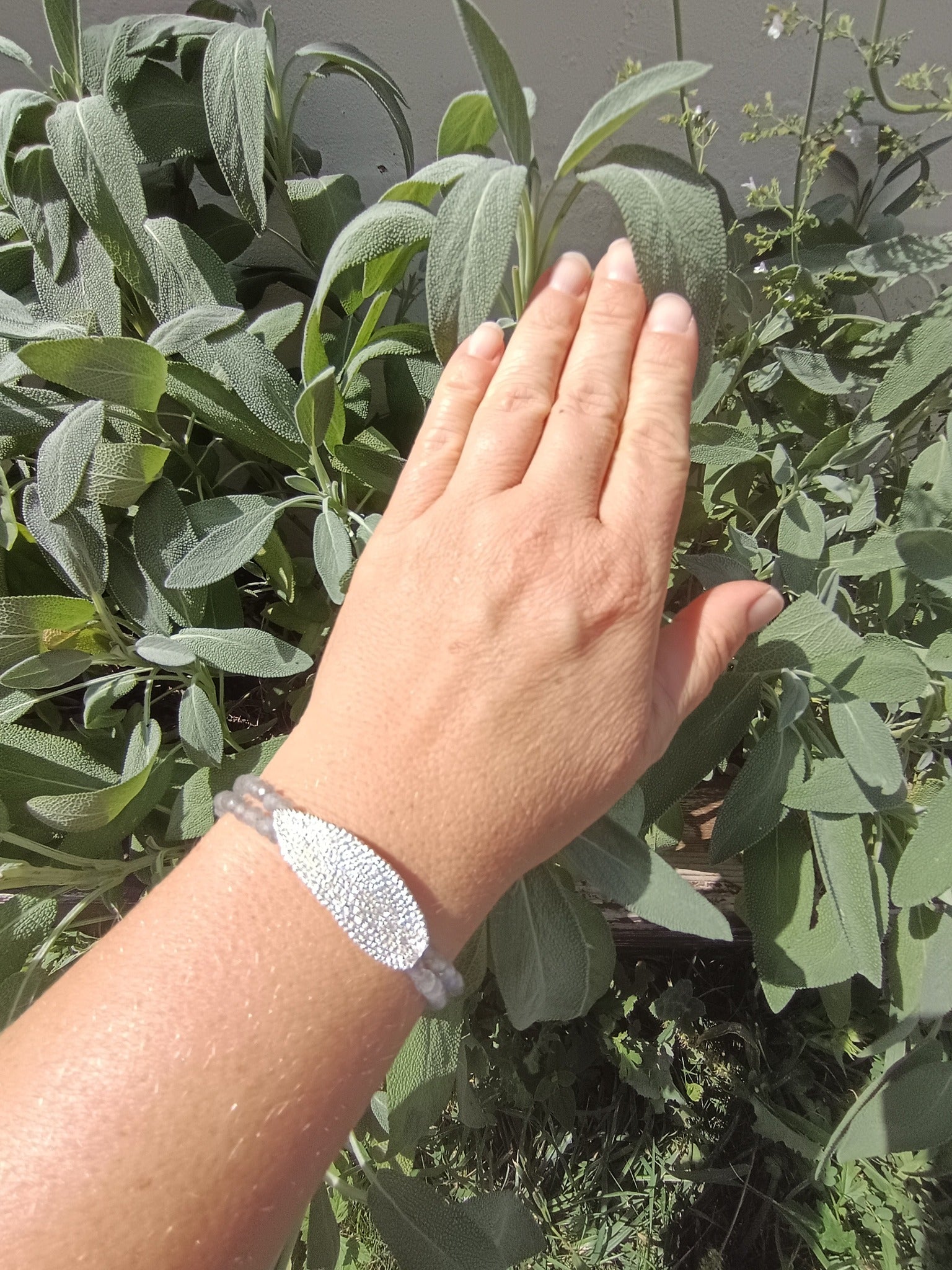 Salbei Armband mit Labradorith