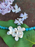 Zartes Fliederblüten Collier mit Apatit