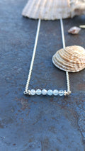 Silber Kette mit Aquamarin