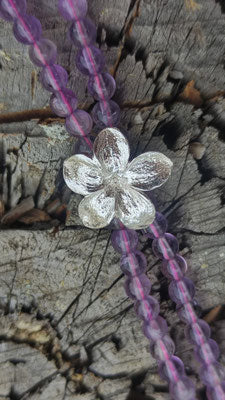 Fliederblüten Armband mit Amethyst