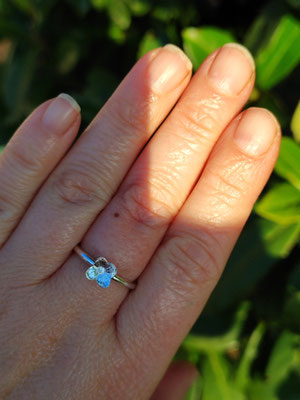 Mini Hortensien Blüten Ring