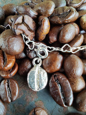 Kaffeebohnen Anhänger für ein Bettelarmband