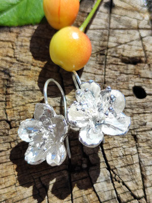 Kirschblüten Ohrhänger Silber