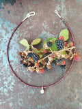 Granat Kette mit Mini Brombeere