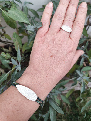 Salbei Armband mit grünem Turmalin