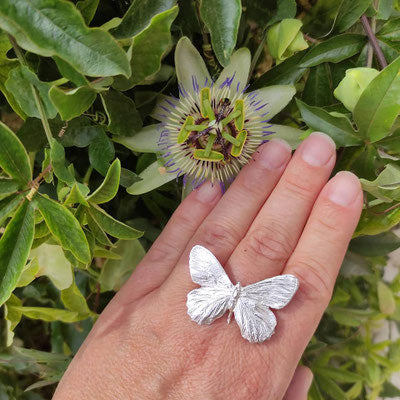 Set Nr. 9 Schmetterlings Anhänger und Ring
