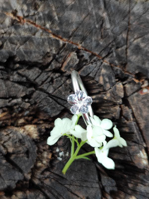 Mini Schneeball Hortensien Blüten Ring