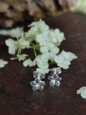 Mini Schneeball Hortensien Ohrstecker