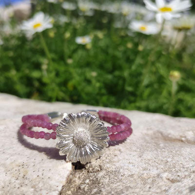 Gänseblümchen Armband mit Turmalin