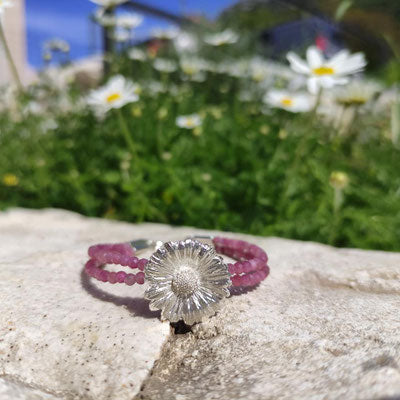 Gänseblümchen Armband mit Turmalin