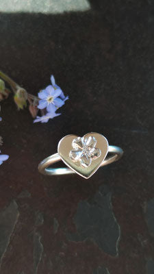 Vergissmeinnicht Herz Ring