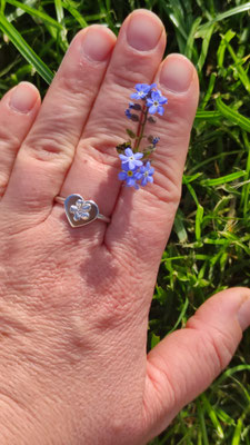 Vergissmeinnicht Herz Ring